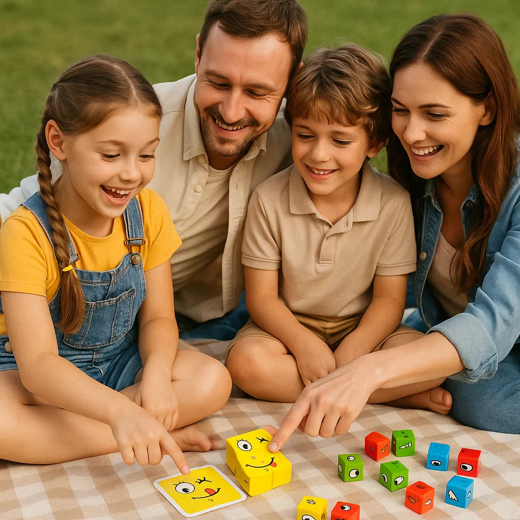 Gioco Puzzle Volti Bambini Educativo Gioco Logico Pensiero