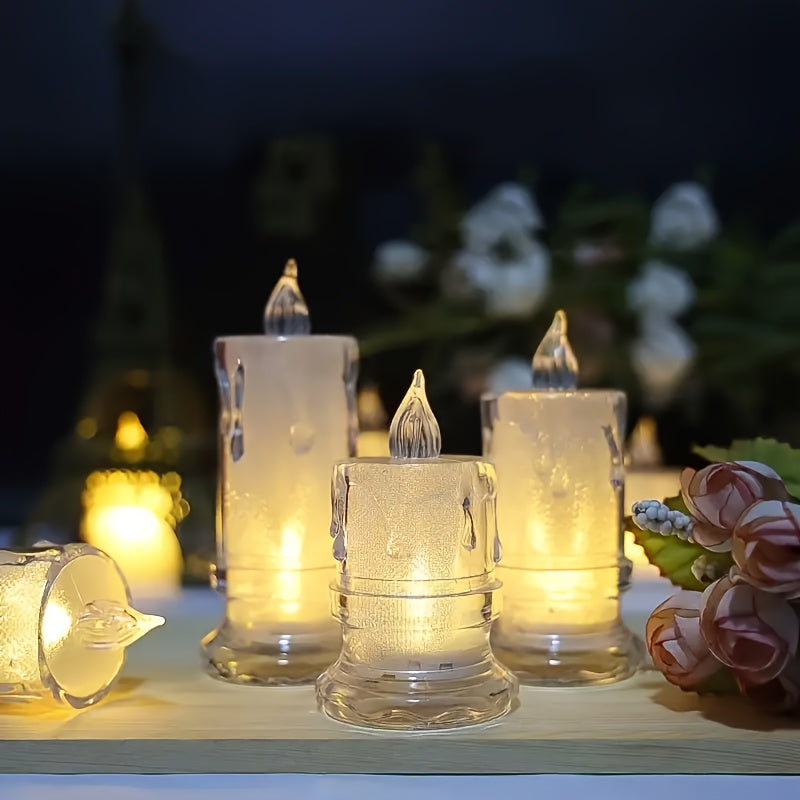 2/3 Peças Velas LED Sem Chama – Perfeitas Para Reuniões Familiares, Jantar, Casamento e Aniversário