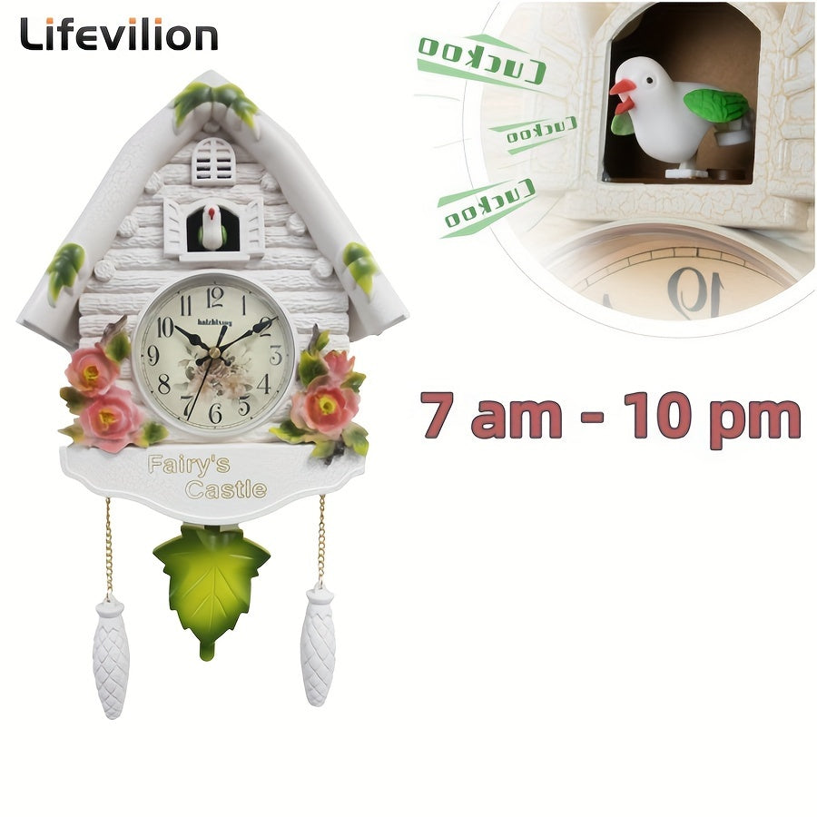 Nordic Koekoeksklok met Vogelhuisje - Dag- en Uuralarm, Pendelklok voor Woonkamer en Kantoor Decoratie