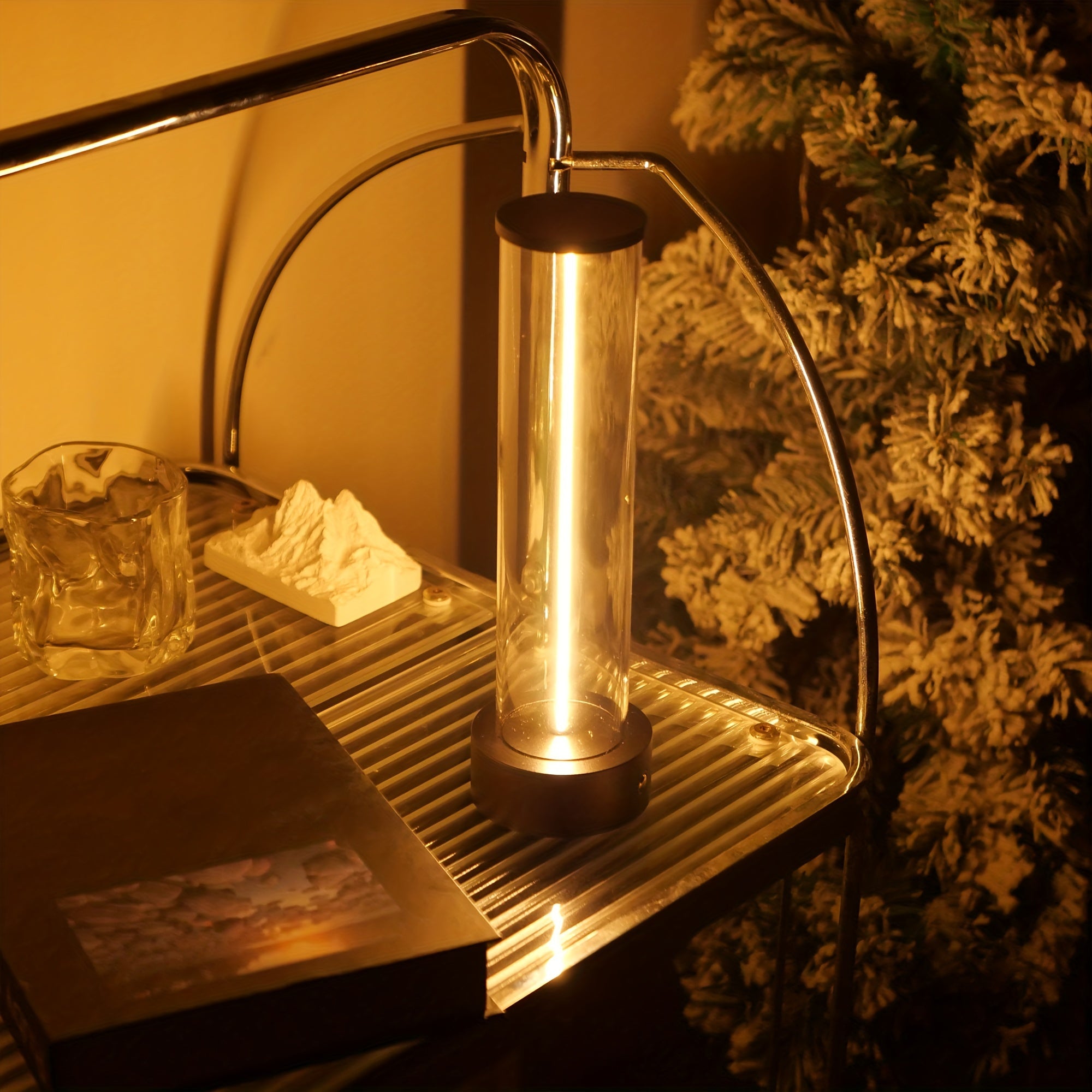 TouchLicht - Lampada da tavolo LED wireless con porta di ricarica USB