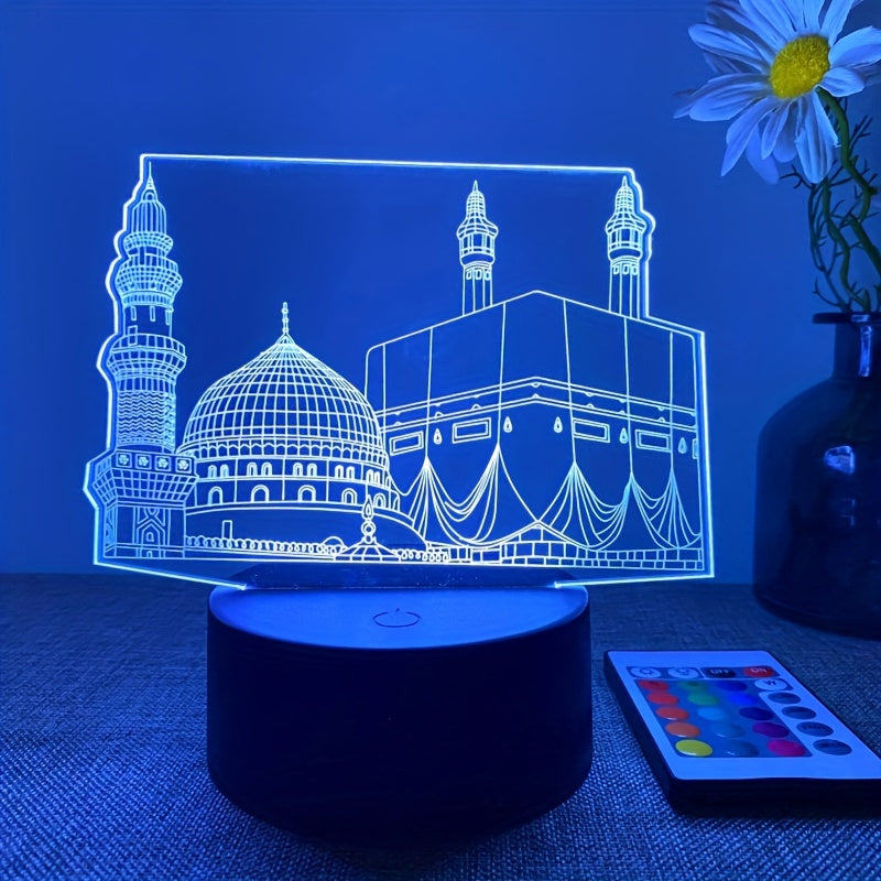 DecoLicht - Lampada Notturna 3D con Telecomando e 16 Colori