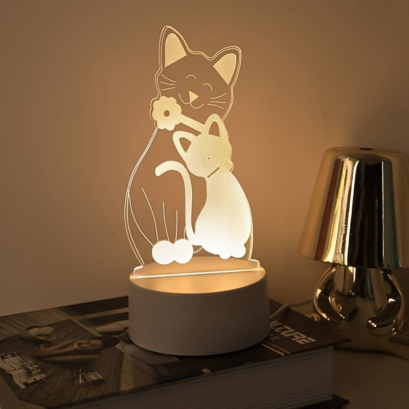 GlowPair - Art Deco Dimmable Cat Night Lamp