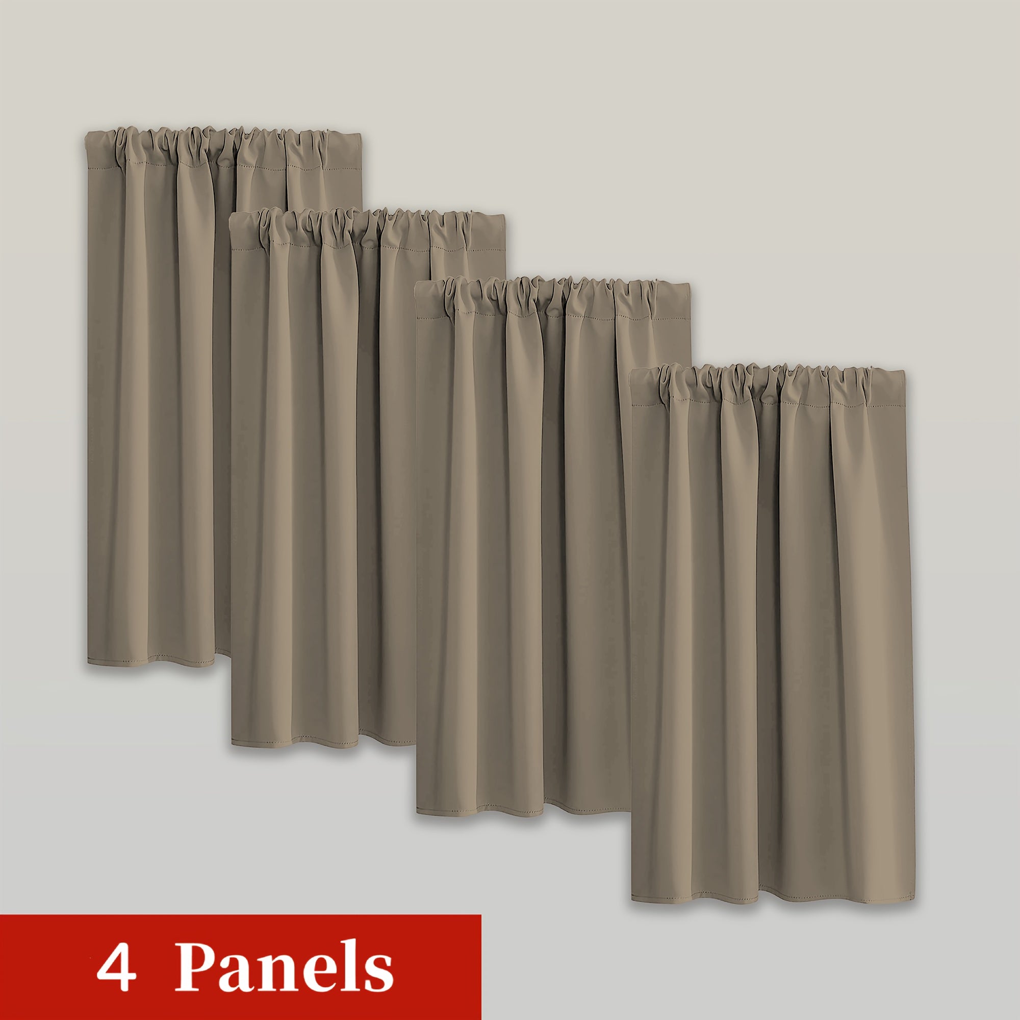 Blackout Curtains - Modern Blackout Curtain Set of 4 Pieces
