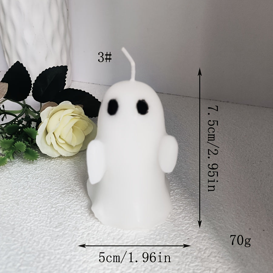 Candela profumata artigianale di Halloween – Profumo di fresia, vaso con fiocco