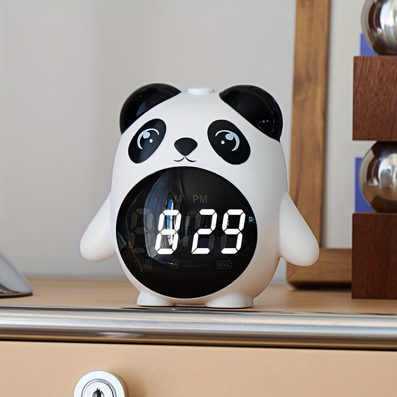 PandaGlow - Schattige USB Oplaadbare Wekker met Temperatuurweergave