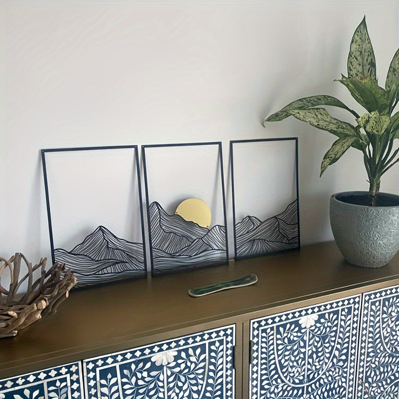 NatureSet - 3-piece Metal Wall Art