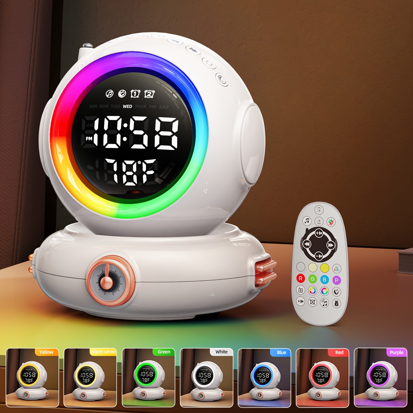 MoonLite - Digital Alarm Clock with Sunrise Simulation and Dual Alarm