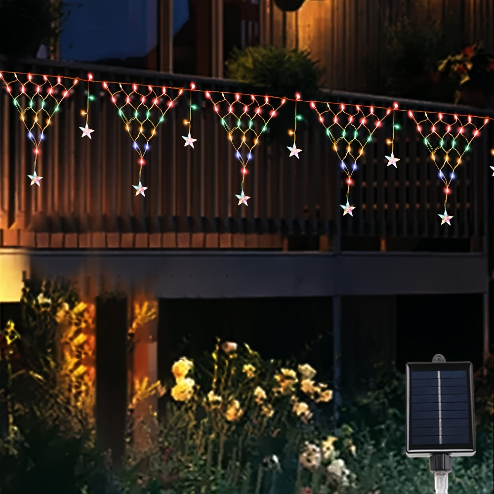 SolarTwinkle - Iluminación ambiental de 162 LED con batería solar extraíble