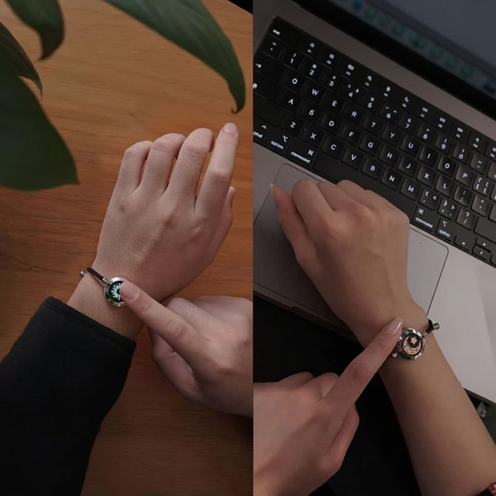 Connecting Partner Bracelet Set Vibration Stainless Steel Bluetooth