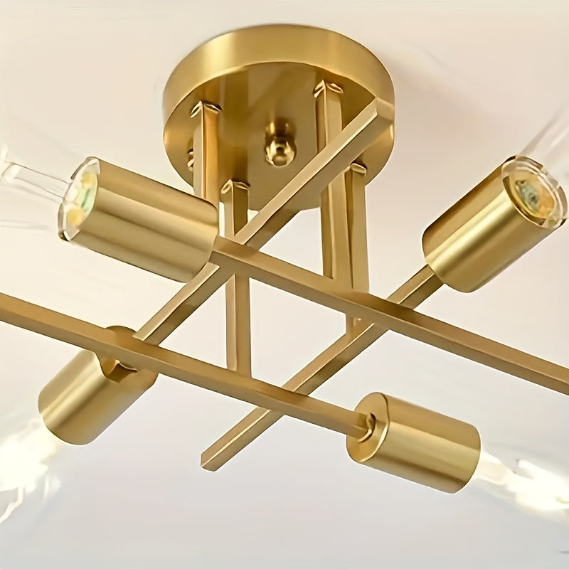 SatelliteLight - Candeeiro de Teto Moderno em Ferro Preto com Estilo Industrial