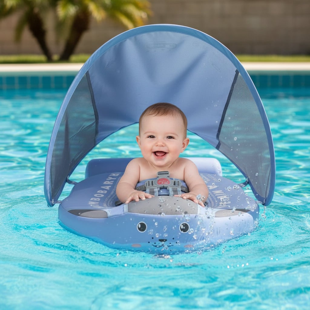 Galleggiante Bambino Piscina Parasole Design Divertente - Image 1