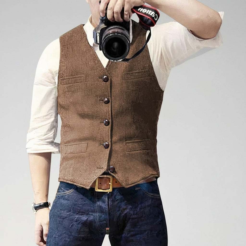 Gilet Casual Abbottonato Vestibilità Classica - Image 7