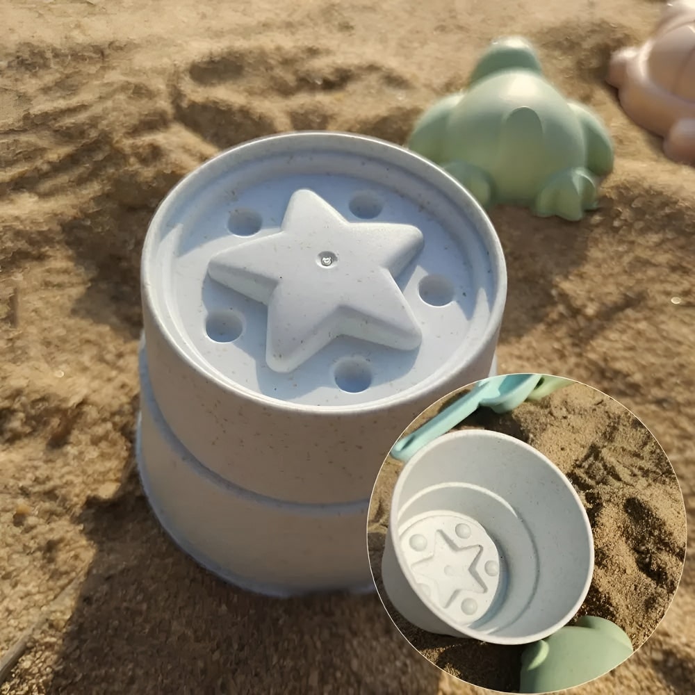 Giocattoli Da Spiaggia Secchiello Pieghevole Set Di Giochi - Image 11
