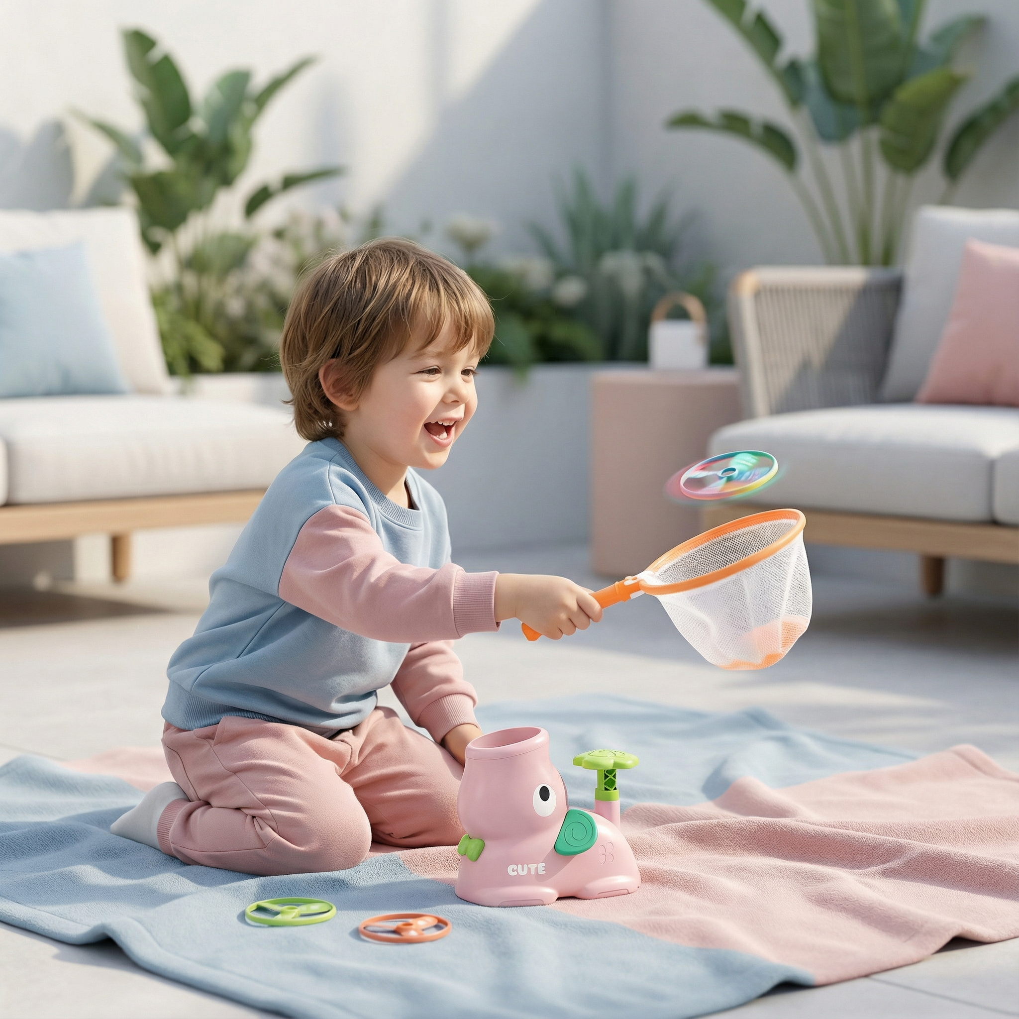 Giocattolo Lanciador Di Dischi Giocattolo Per Bambini Bambini Lancio - Image 1