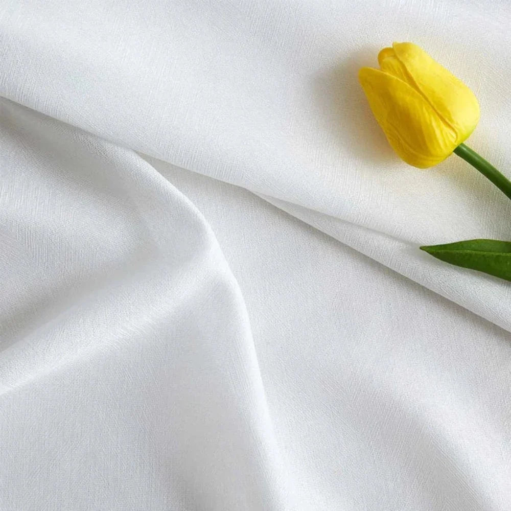 Mina Padrão Espinha de Peixe Textura Cortinados Semi Transparentes Plissados