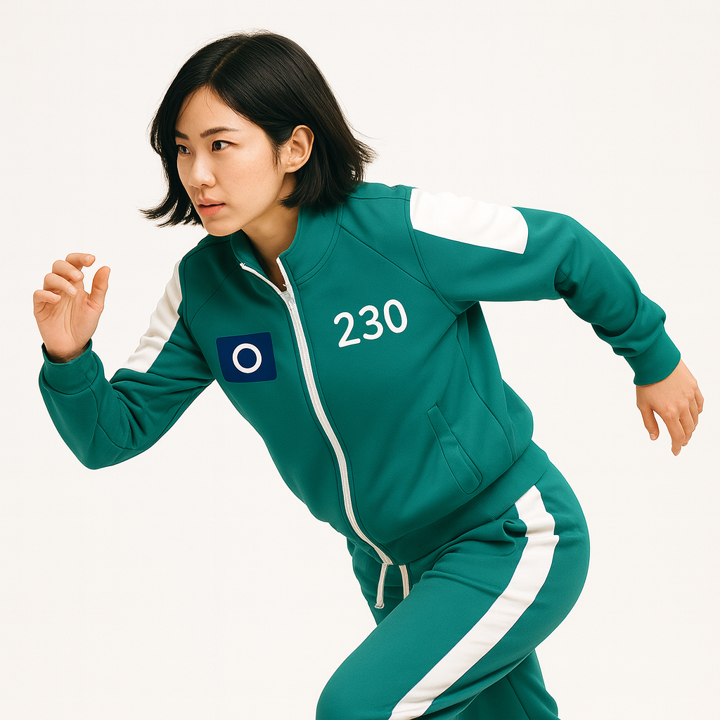 Unisex Tracksuit Green Number Design Comfortable Outfit