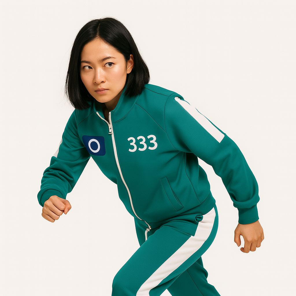 Unisex Tracksuit Green Number Design Comfortable Outfit