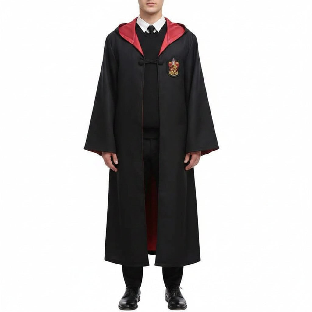 Halloween Costume Mago Cappotto Cappuccio - Image 1