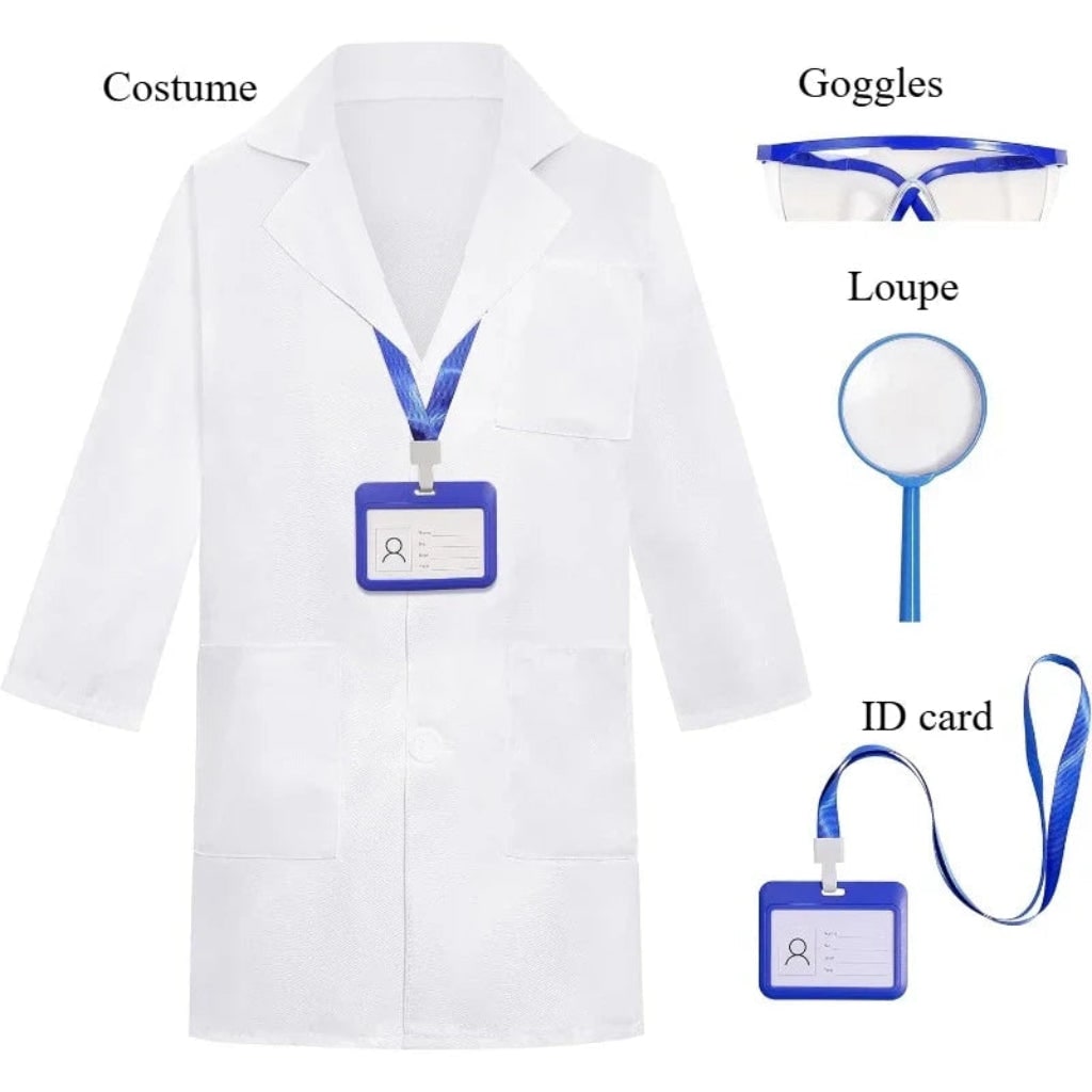 Halloween Costume Scienziato Bambini Occhiali Guanti - Image 3