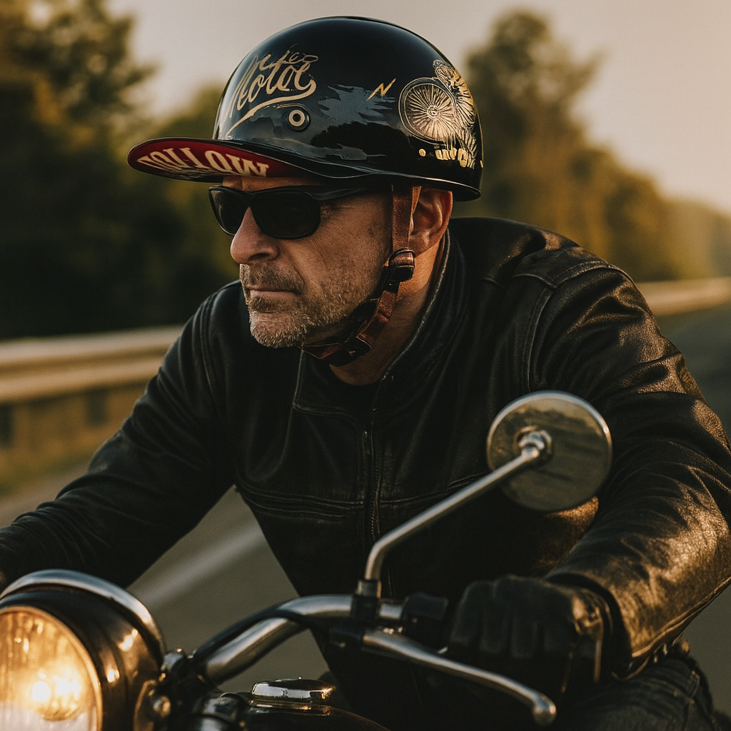 Motorcycle Helmet Half Face Helmet Baseball Cap Style ABS Safety Shell