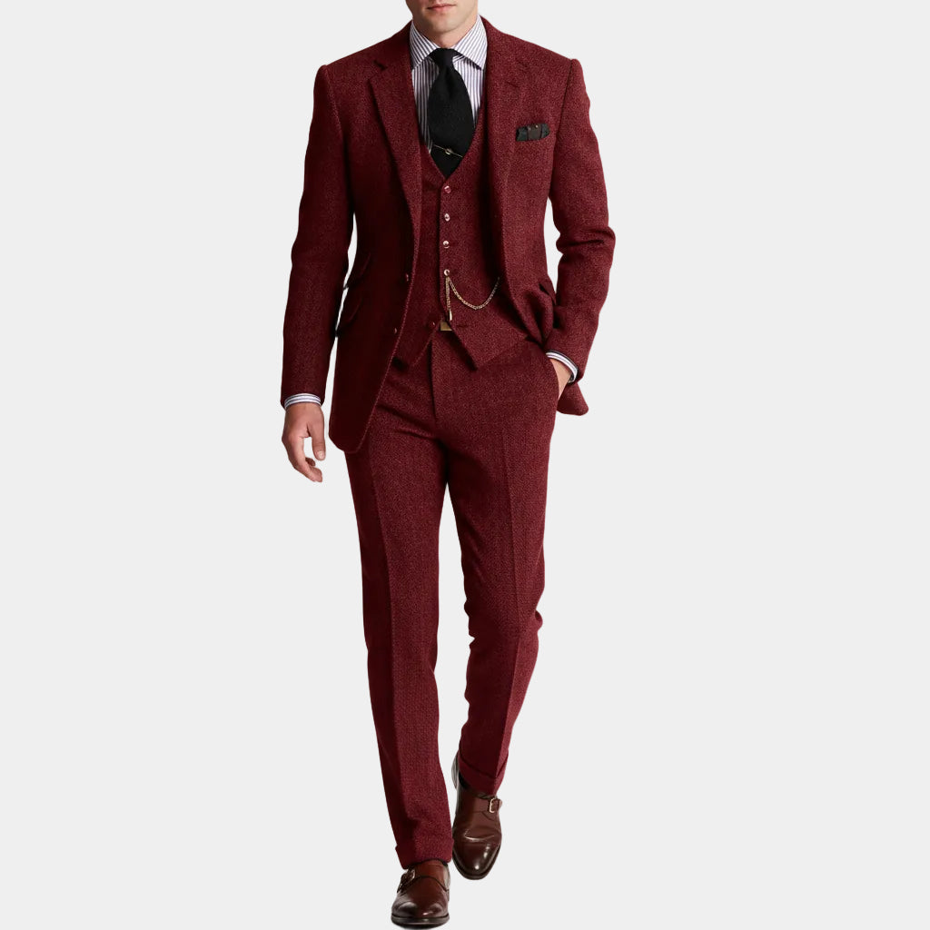 Abito Uomo Elegante Completo Tre Pezzi Occasioni Formali