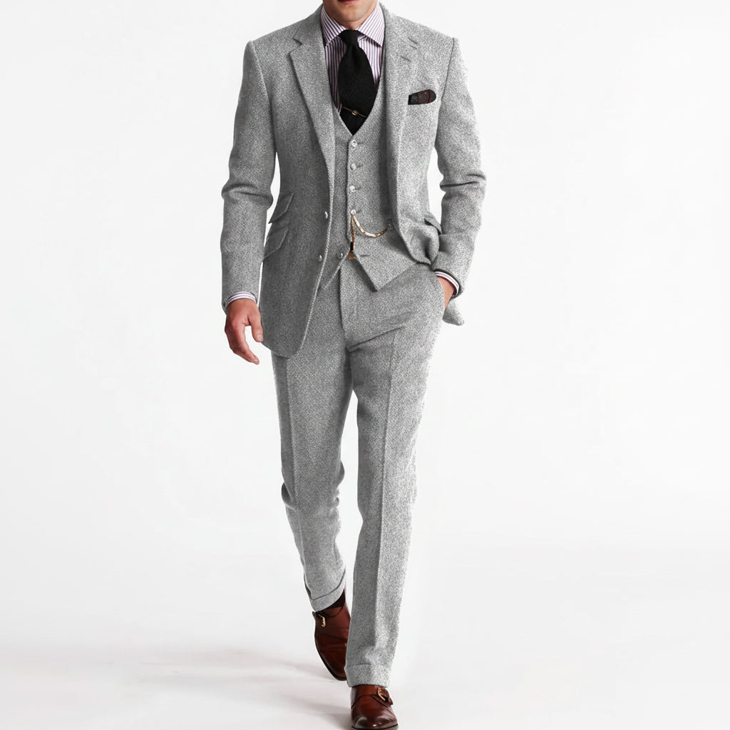 Abito Uomo Elegante Completo Tre Pezzi Occasioni Formali