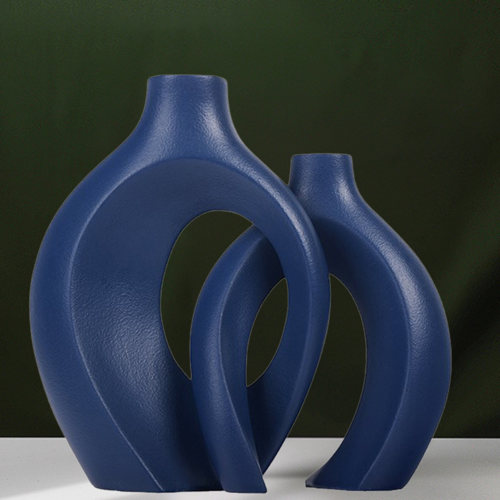 2-piece Set Ceramic Candlesticks - Matte Finish, Modern Minimalist Design for Table Decoration