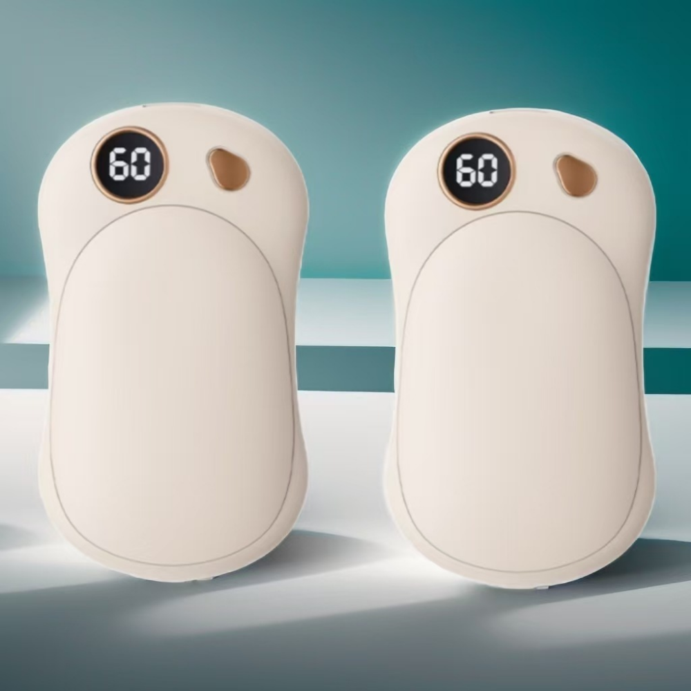 Aquecedor de Mãos Recarregável 36 Horas de Calor USB Dupla Função