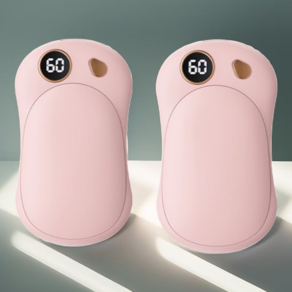 Aquecedor de Mãos Recarregável 36 Horas de Calor USB Dupla Função
