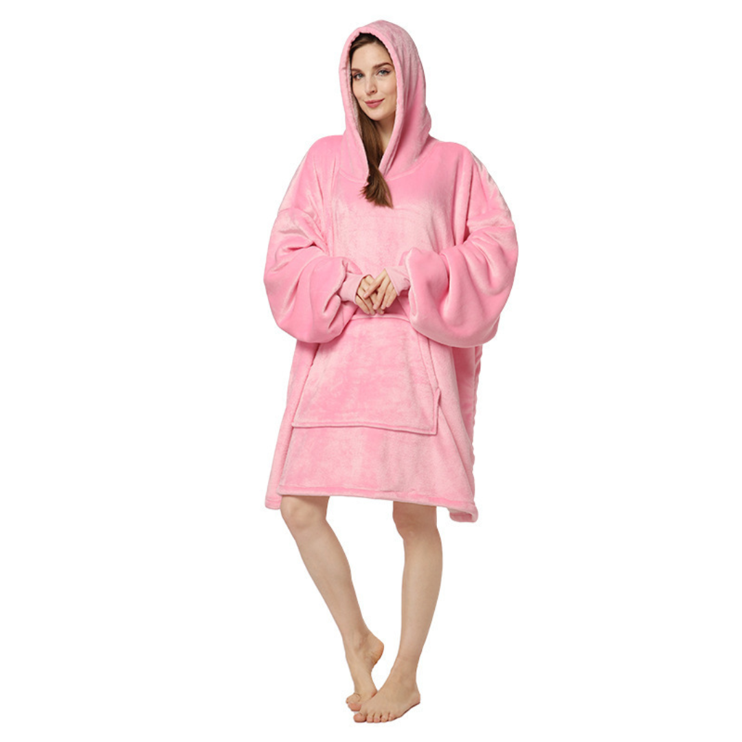 Weighted Blanket Style Oversized Fleece Hoodie Sherpa Lining