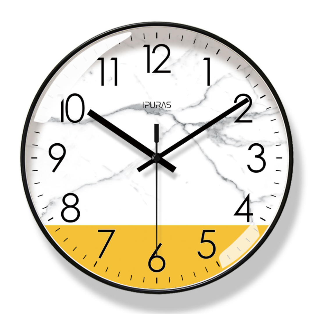 Reloj de pared de lujo de mármol