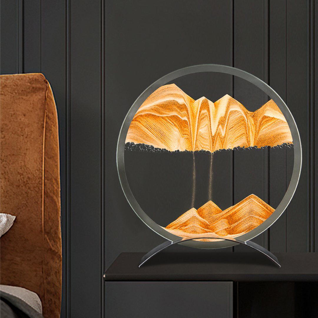 SandFlow - LED Sand Art Table Lamp with Moving Sand Patterns for Relaxation