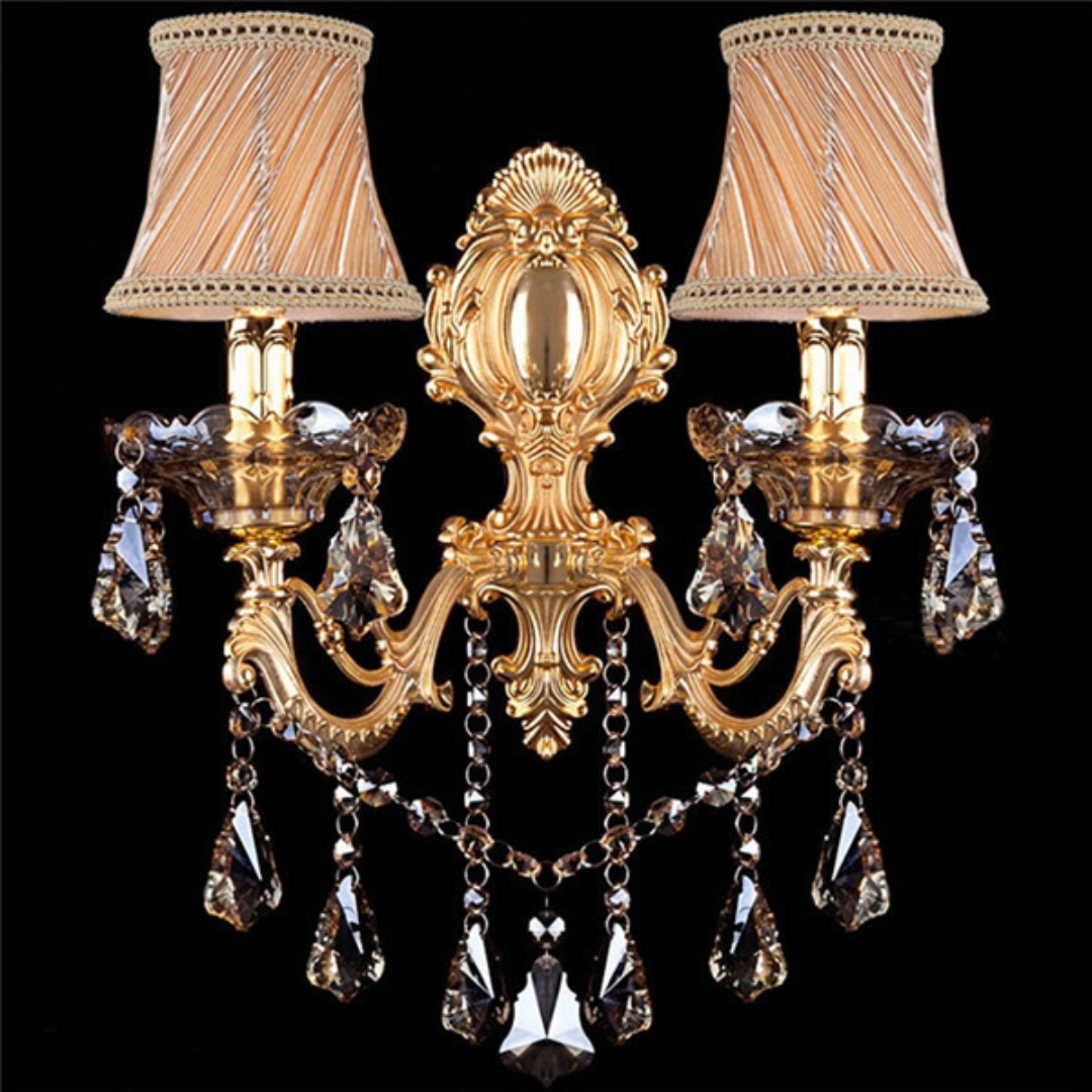 CrystalGlow - Lampada a candela LED in cristallo decorazione per camera da letto