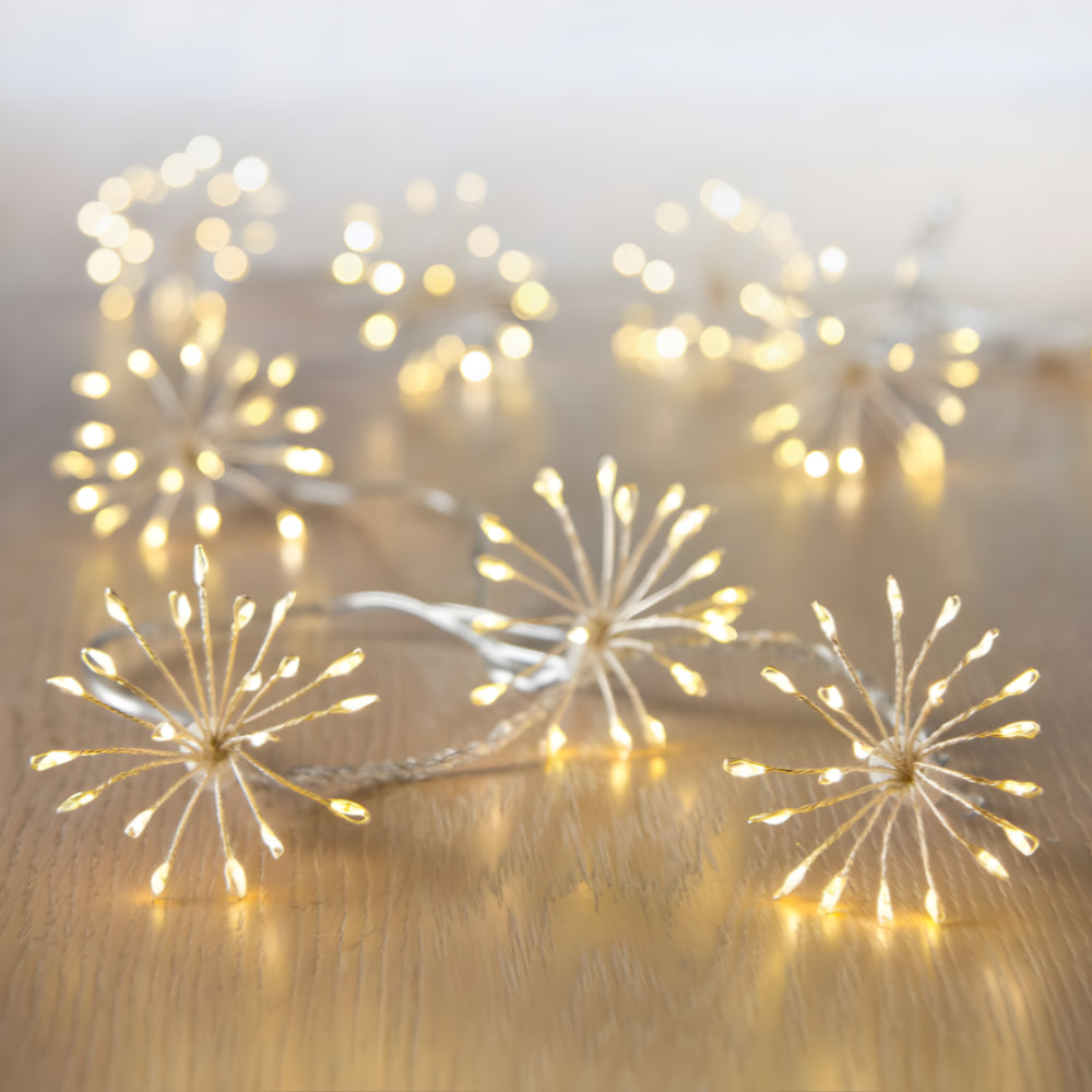 Slinger Iluminación LED Blanco Cálido Cobre Cable Estrellas Racimo Decoración
