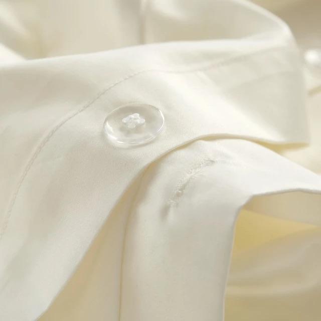 Conjunto de Capa de Edredão Serenity Cream (Algodão Egípcio)