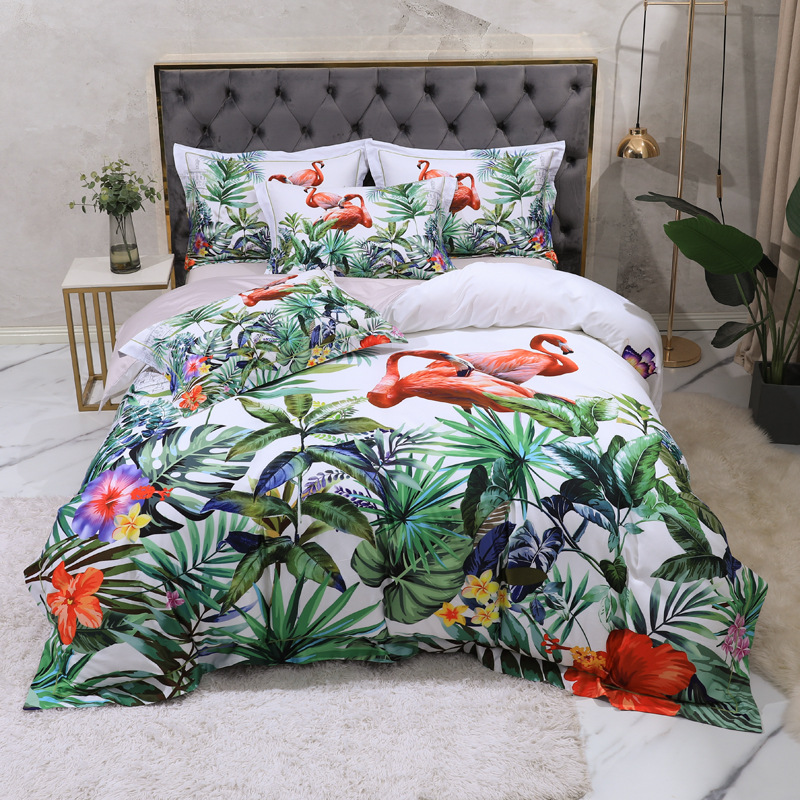 Vintage Style Floral Print Duvet Cover Bedding Set