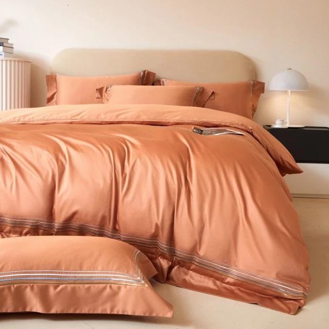 Juego de funda nórdica Amsterdam Orange - Algodón egipcio