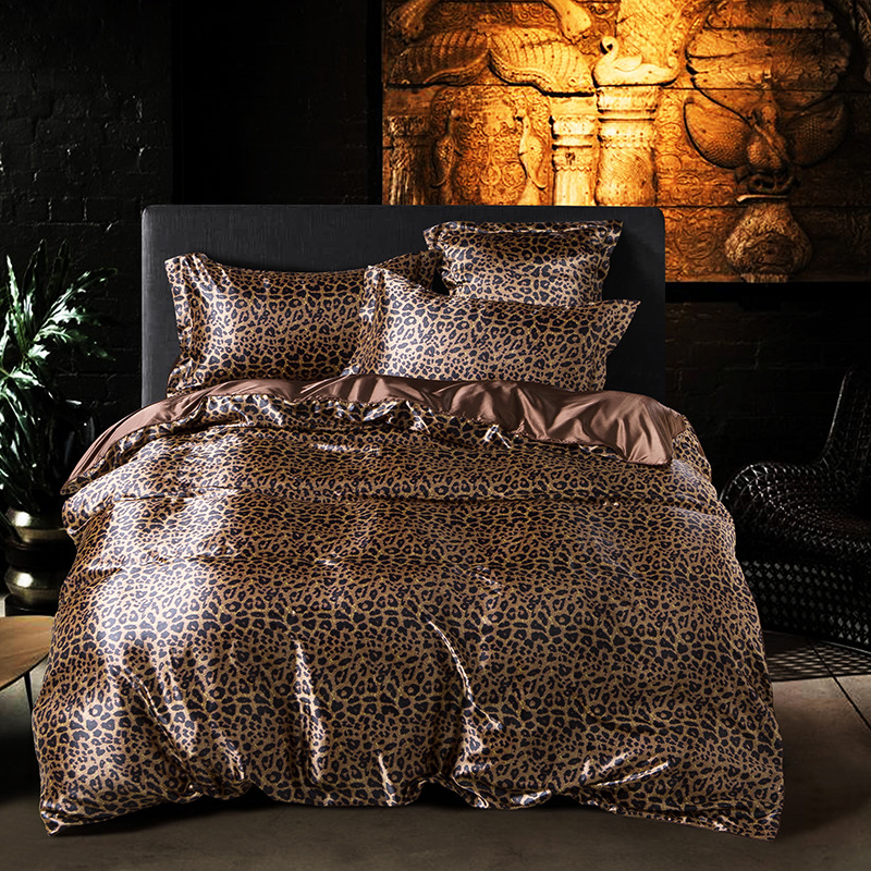 Conjunto de Conforto Elegante (4 peças) cetim/algodão para cama - 2x fronha - lençol