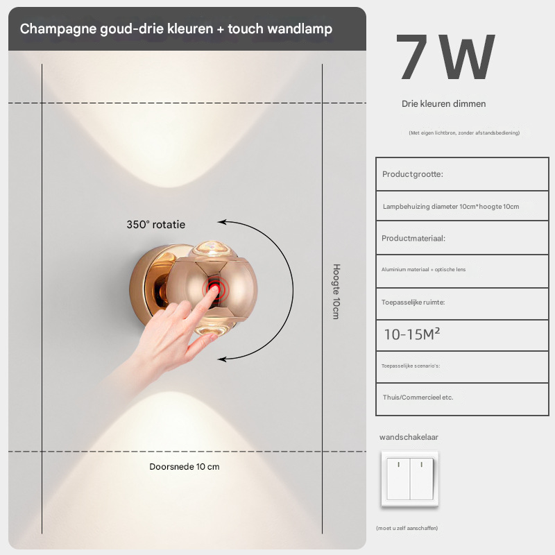 LumiWave - Stijlvolle LED Wandarmatuur