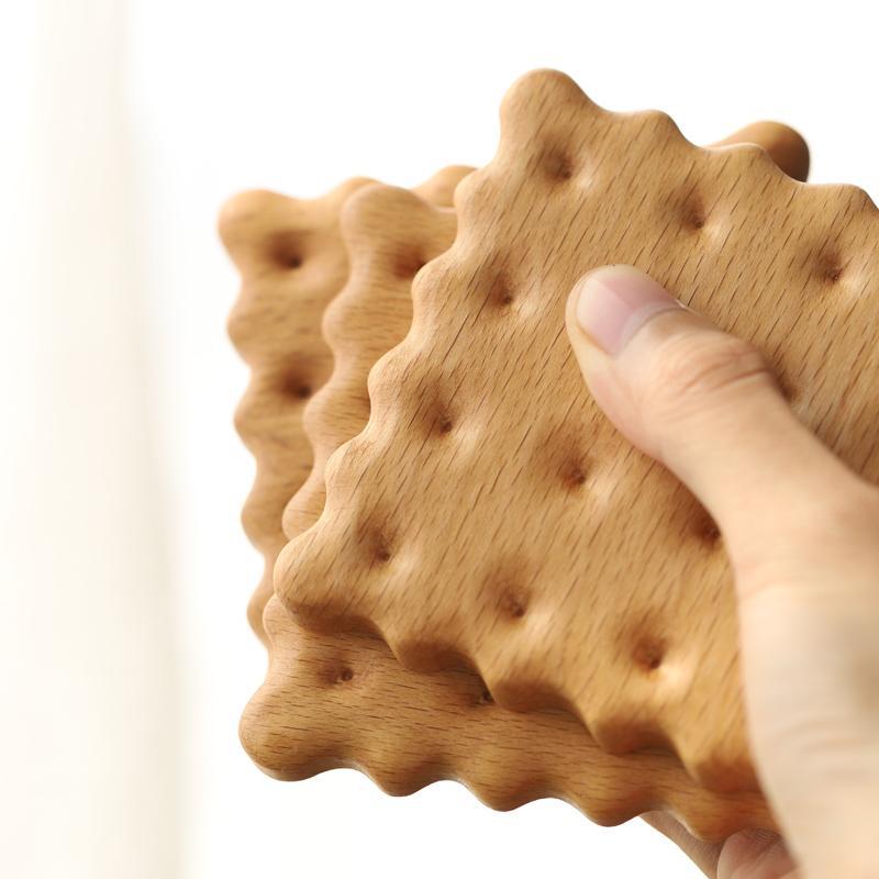 Posavasos de Madera de 2 Piezas Inspirados en Biscuit