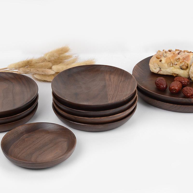 Set da Pranzo in Legno di Noce Nero a 4 Pezzi