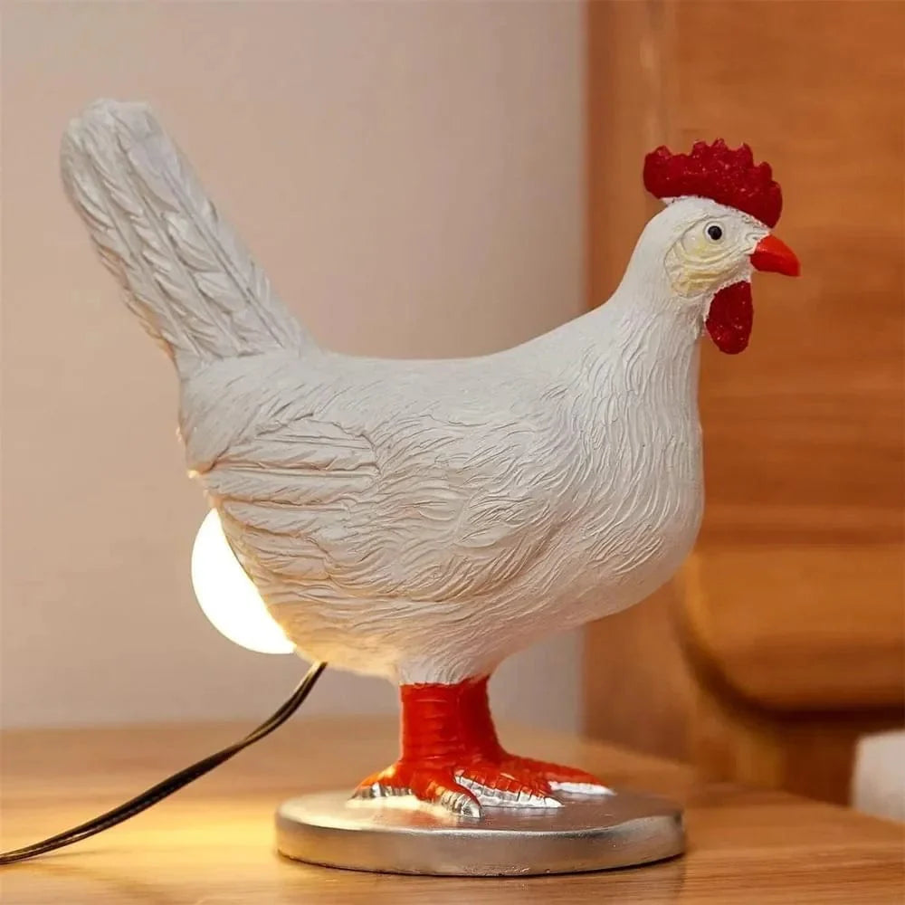 Lampada notturna per bambini a forma di gallina con uovo luminoso