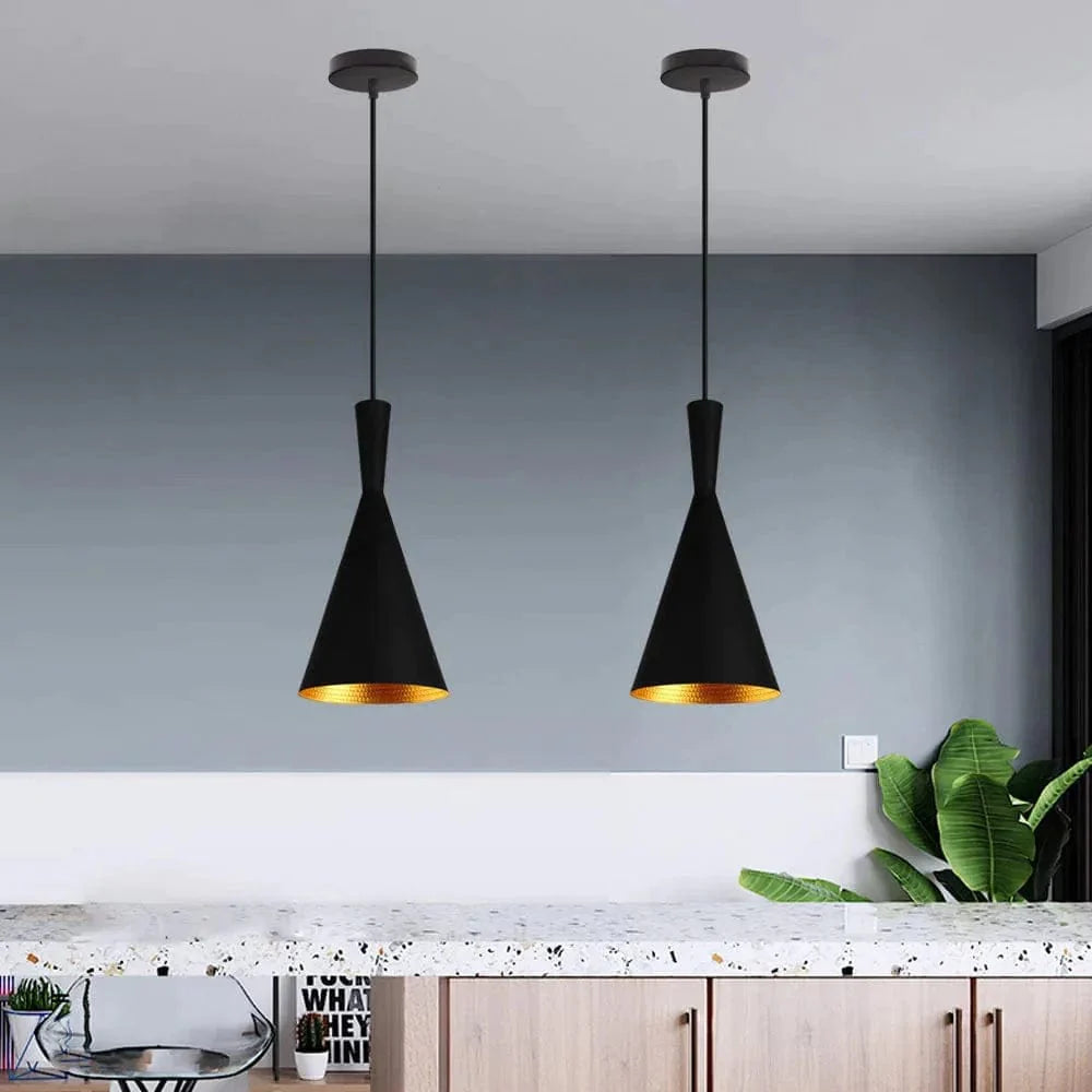 Lampada a sospensione LED industriale nera