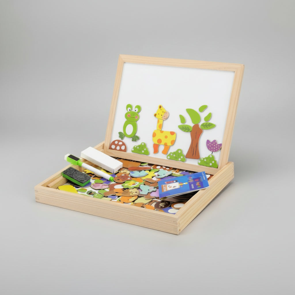 Tavolo Disegno Montessori Legno Magnetico Giocattolo Educativo