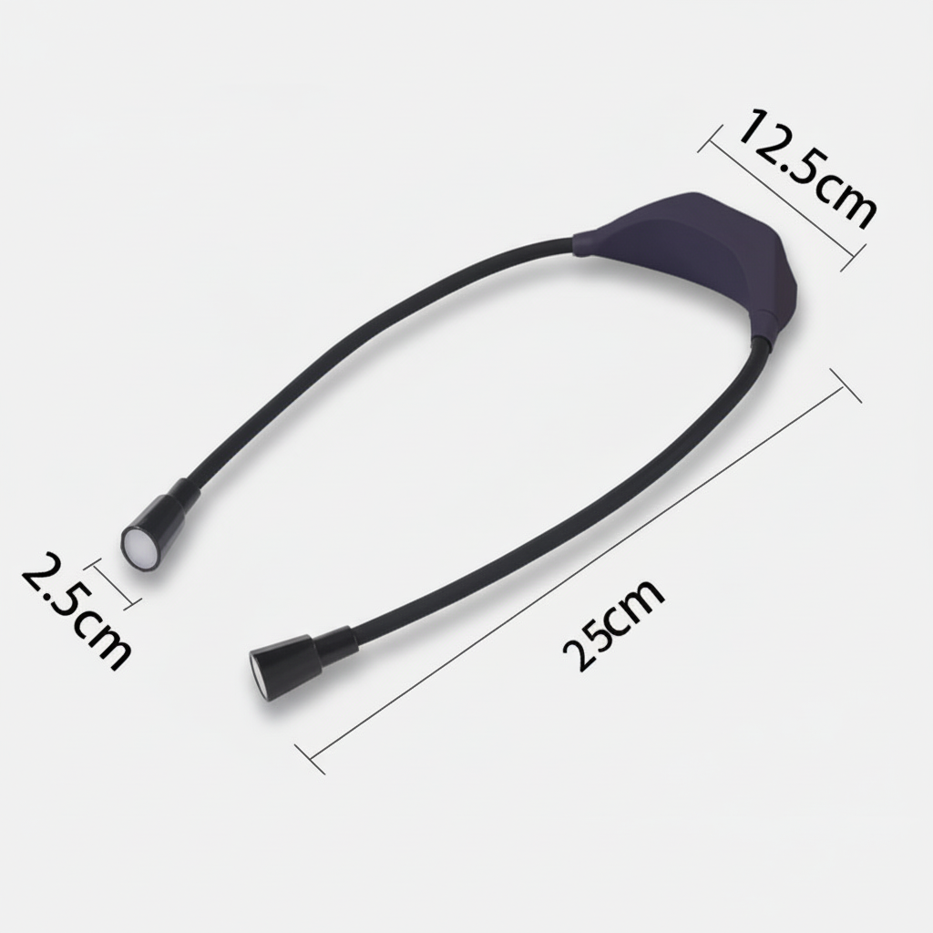 LED Neck Lamp USB Rechargeable Flexible Dimmable Reading Lamp