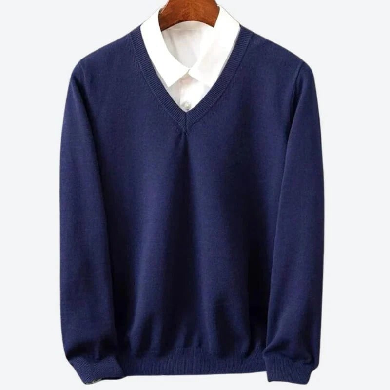 Maglione In Cashmere Pullover In Cashmere Pullover V-Neck Design - Image 5