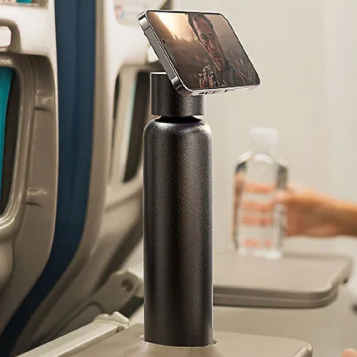 Botella de bebida magnética con soporte para teléfono - Innovadora y práctica