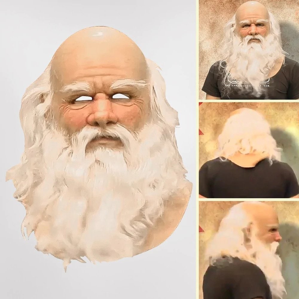 Maschera Halloween Babbo Natale Barba Realistica - Image 3