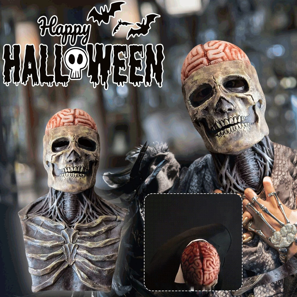 Maschera Halloween Teschio Adulto Mascella Mobile - Image 3
