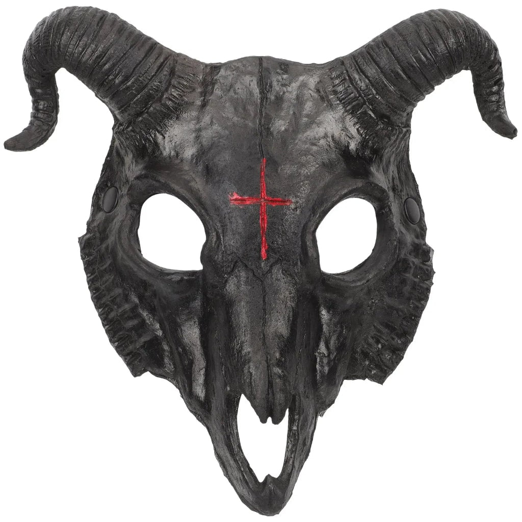 Maschera Halloween Teschio Ariete Design Spettrale - Image 3